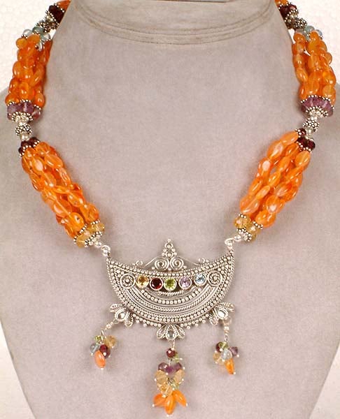 Multi Color Gemstone Necklace
