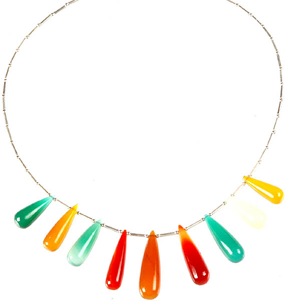 Multi-color Chalcedony Necklace