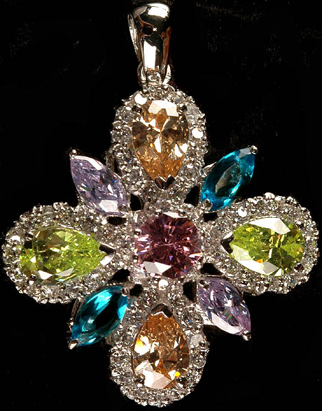 Multi-color Cubic Zirconia Pendant