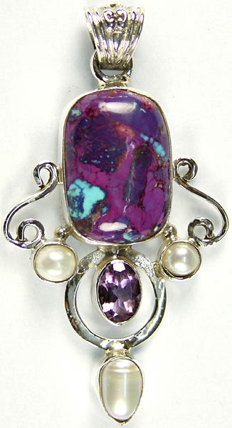 Multi-color Gemstone Pendant