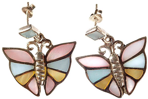 Multi-color MOP (Shell) Butterfly Earrings