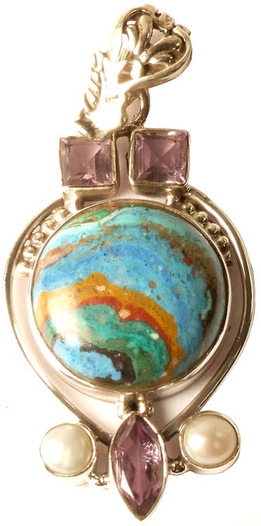 Multicolored Gemstone Pendant