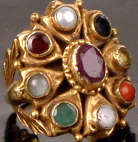 Gold Navaratna Ring | Gents gold ring, Mens gold rings, Coral jewelry set
