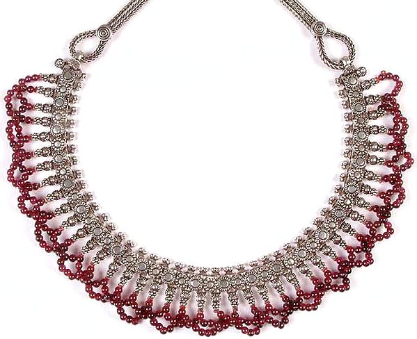 Necklace from Rajasthan with Beaded Garnet