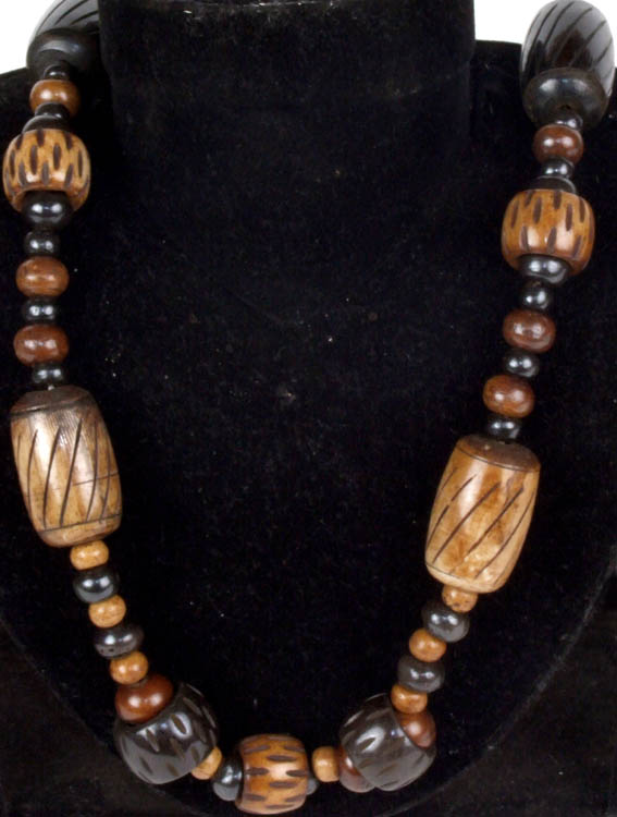 Necklace with Wooden Beads