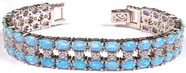 Opal & Cubic Zirconia Bracelet