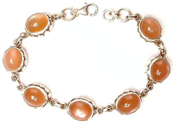 Orange Moonstone Bracelet