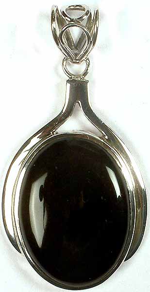 Oval Black Onyx Pendant