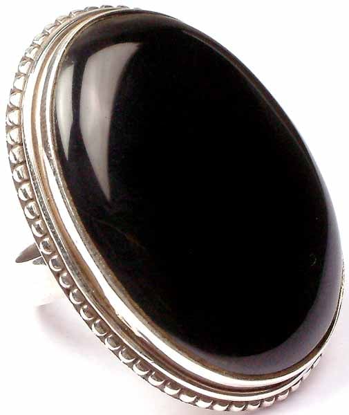 Oval Black Onyx Ring