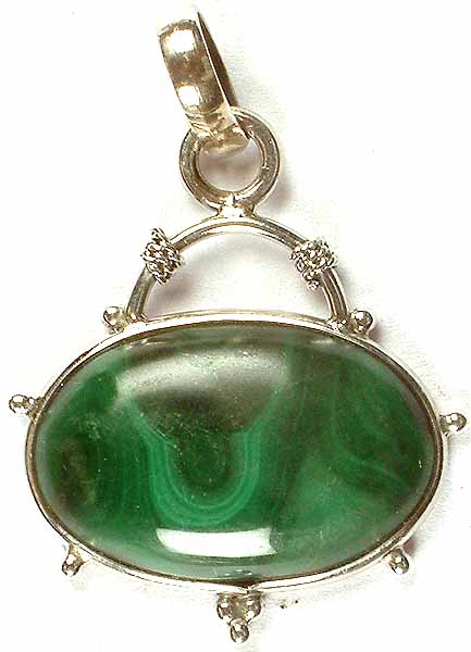 Oval Malachite Pendant