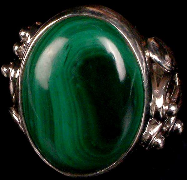 Oval Malachite Ring