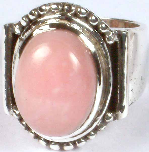 Oval Pink Opal Ring