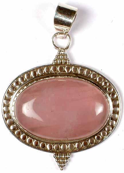 Oval Rose Quartz Pendant