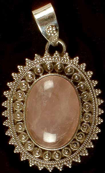 Oval Rose Quartz Pendant