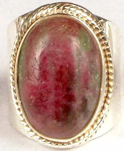 Oval Ruby Zoisite Ring