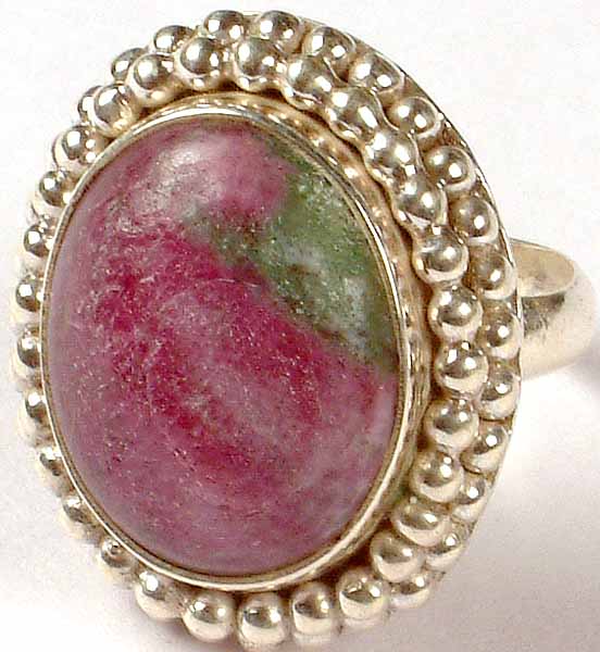 Oval Ruby Zoisite Ring