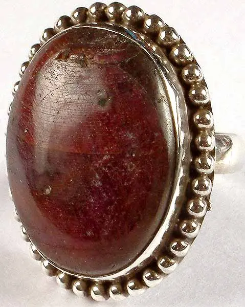 Oval Ruby Zoisite Ring