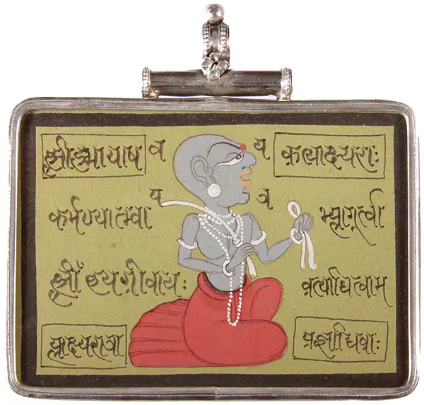 Tantric Figure Pendant (With Pacifying His Beloved on Reverse)