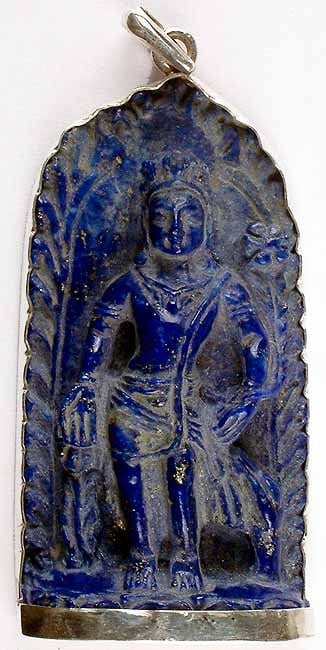 Padampani Avalokiteshvara Carved in Lapis Lazuli