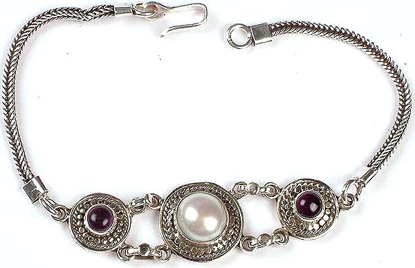 Pearl & Amethyst Bracelet