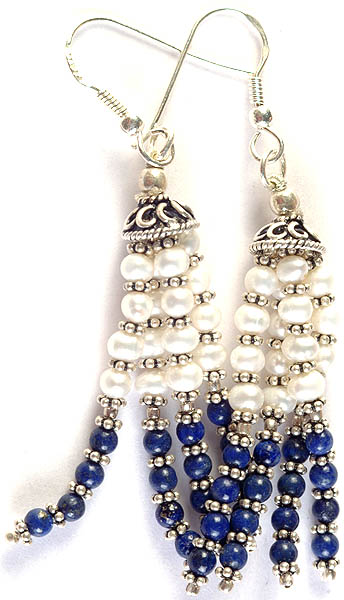 Pearl and Lapis Lazuli Chandeliers