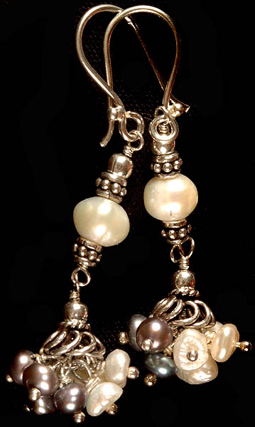 Pearl Earrings with Charms