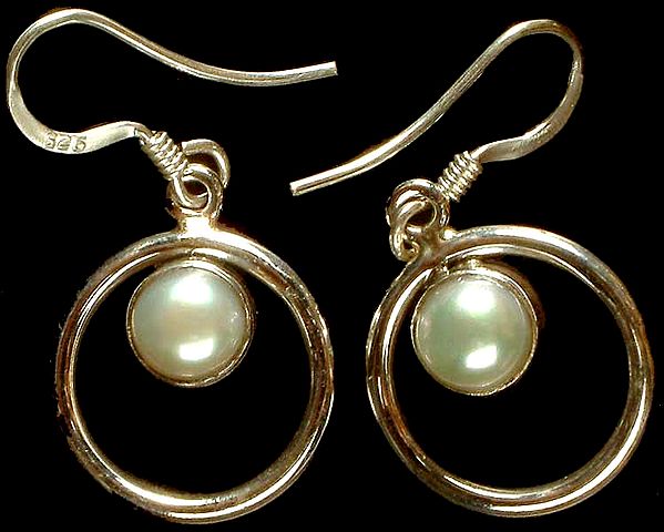 Pearl Hoop Earrings