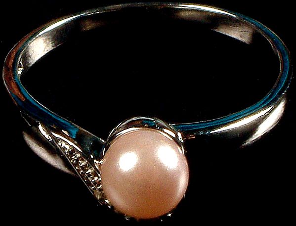 Pearl with Cubic Zirconia Ring
