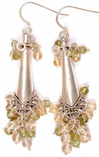 Peridot & Citrine Gypsy Earrings