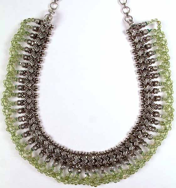 Peridot Beaded Necklace from Rajasthan