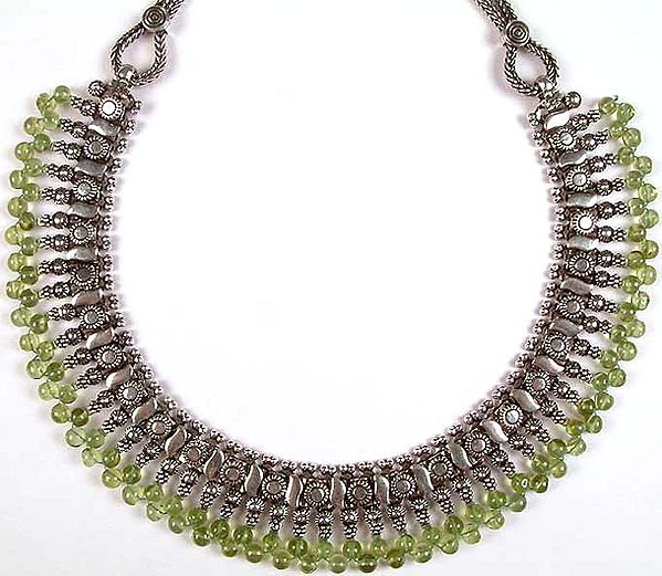 Peridot Beaded Necklace from Rajasthan
