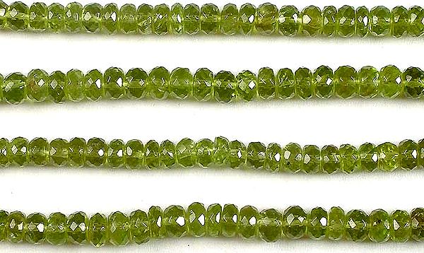 Peridot Faceted Rondells