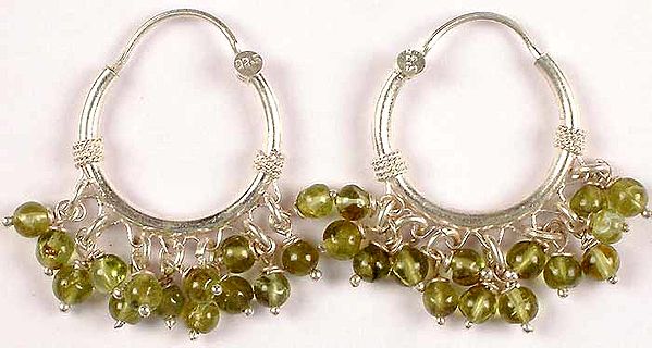 Peridot Hoop Earrings