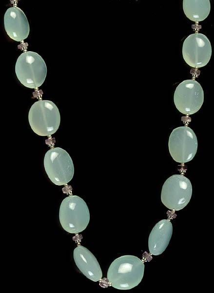 Peru Chalcedony Necklace with Amethyst