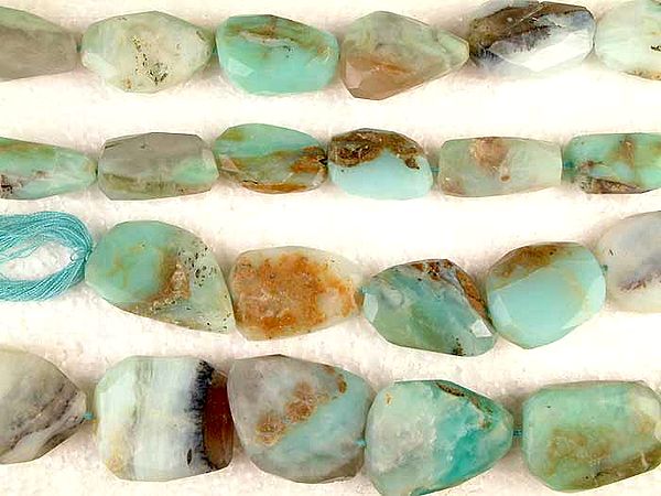 Peru Opal Faceted Flat Tumbles