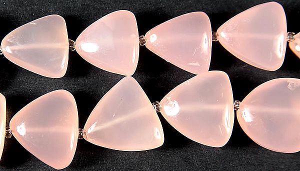 Pink Chalcedony Curvaceous Triangles