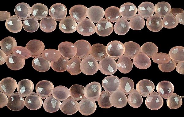 Pink Chalcedony Faceted Briolette