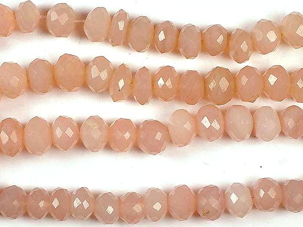 Pink Chalcedony Faceted Rondells