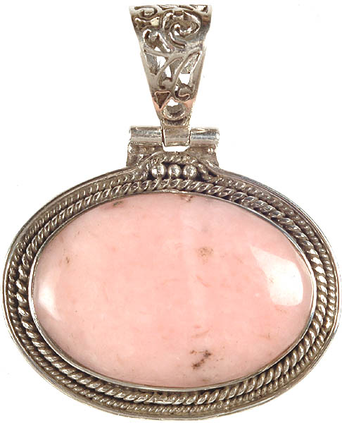 Pink Opal Oval Pendant