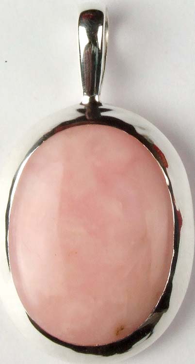 Pink Opal Oval Pendant