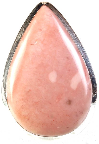 Pink Opal Teardrop Finger Ring