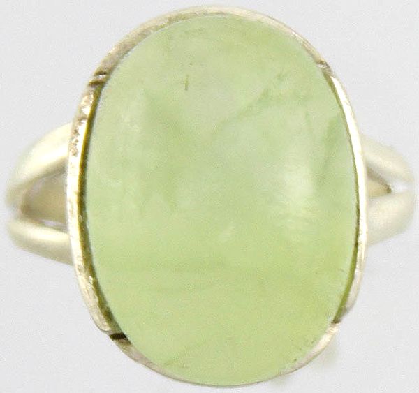 Prehnite Oval Ring