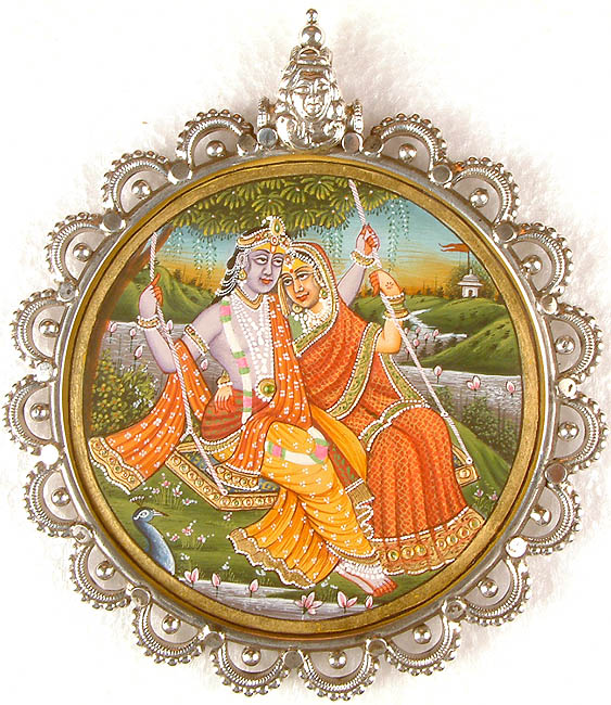 Radha Swings with Her Beloved Krishna