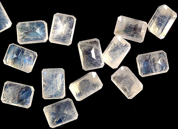 Rainbow Moonstone Octagonals (Price Per 3 Pieces)