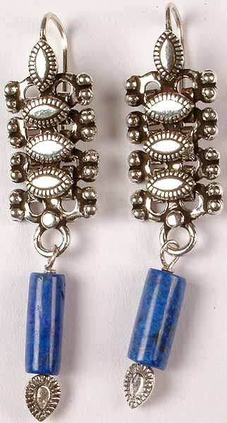 Rajasthani Earrings with Lapis Lazuli Dangle