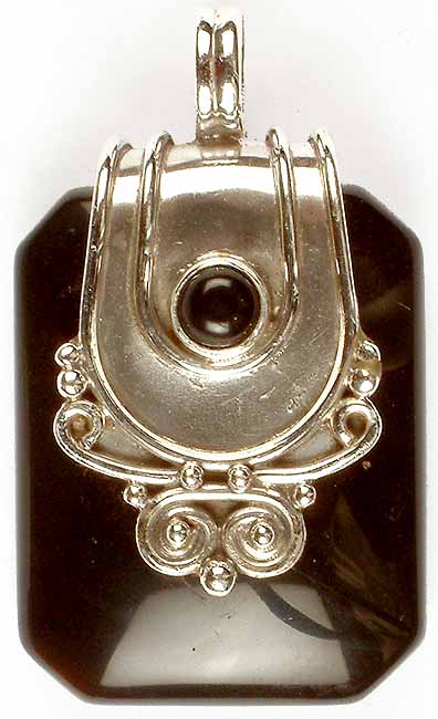 Rectangular Black Onyx Pendant