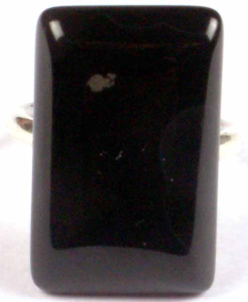 Rectangular Black Onyx Ring