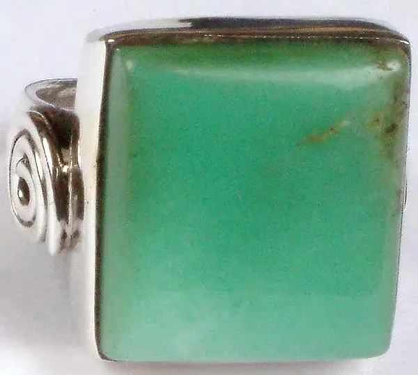 Rectangular Chrysoprase Ring