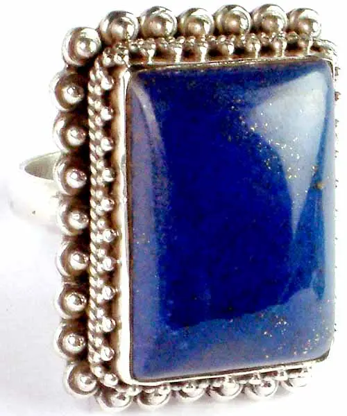 Rectangular Lapis Lazuli Ring