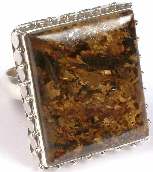 Rectangular Picture Jasper Ring